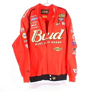 Budweiser Beer NASCAR Racing Jacket Dale Earnhard